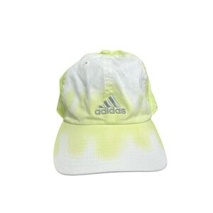 Adidas Aeroready Lime Green & White Tie Dye Watercolor Relaxed Baseball Hat